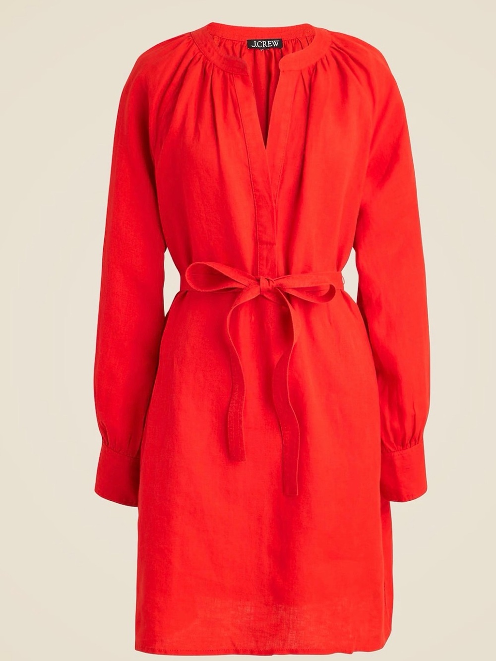 NWT J. Crew Red Cabana Linen Mini Dress